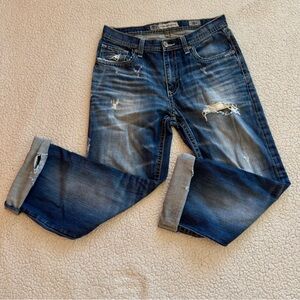 BKE Denim Tyler Straight Distressed Jeans Size 31s